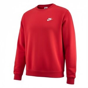 Vintage Nike Essential Crewneck Red Activewear Pullover Sweatshirt Men's M